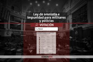 VOTACIÓN | Los 16 congresistas que ratificaron la ley de impunidad y amnistía para militares y policías