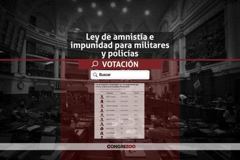 VOTACIÓN | Los 16 congresistas que ratificaron la ley de impunidad y amnistía para militares y policías