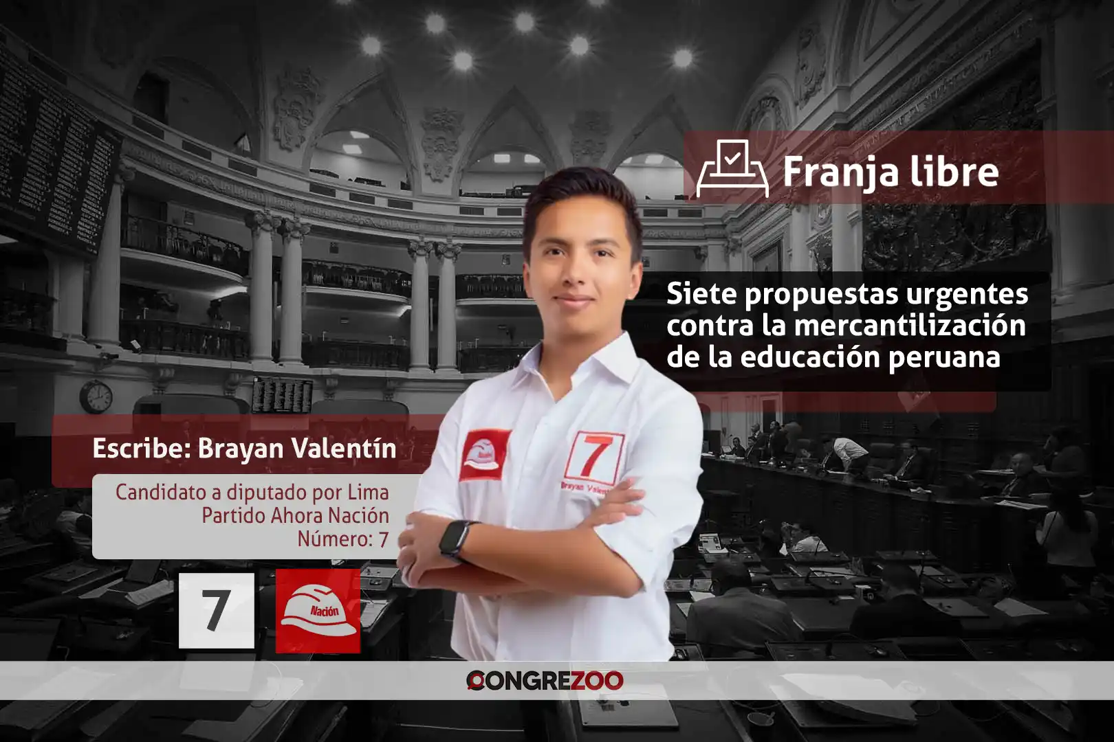 Propuestas candidatos educación universitaria Sunedu Brayan Valentín - Ahora Nación