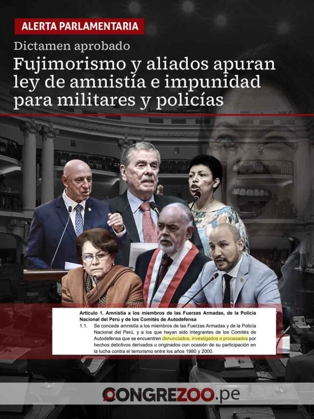 Ley de amnistía e impunidad: detalle de votos por bancadas