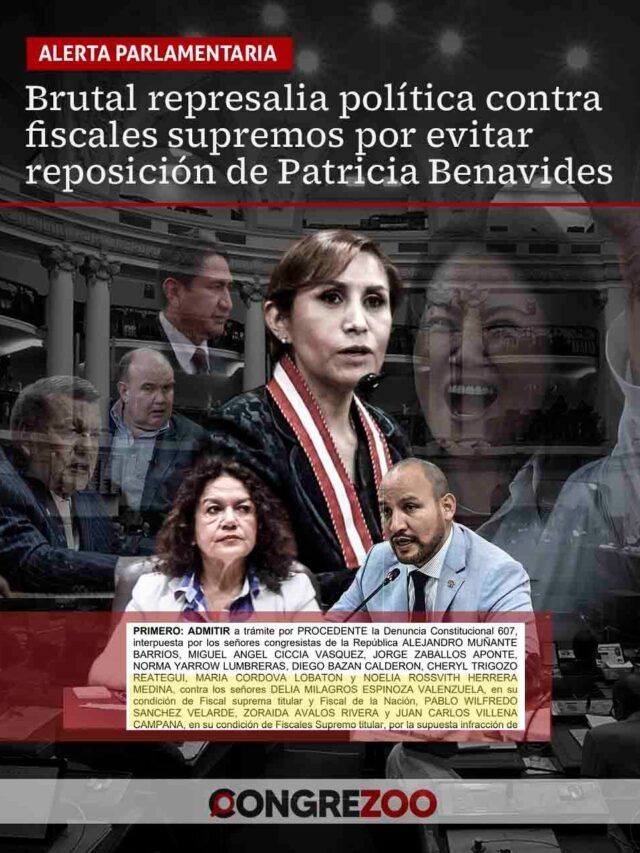 Maniobras políticas para proteger a Patricia Benavides