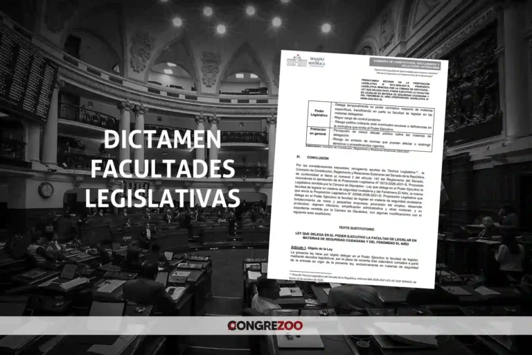 Facultades legislativas: dictamen de Comisión de Constitución de Cámara de Senadores | Documento PDF